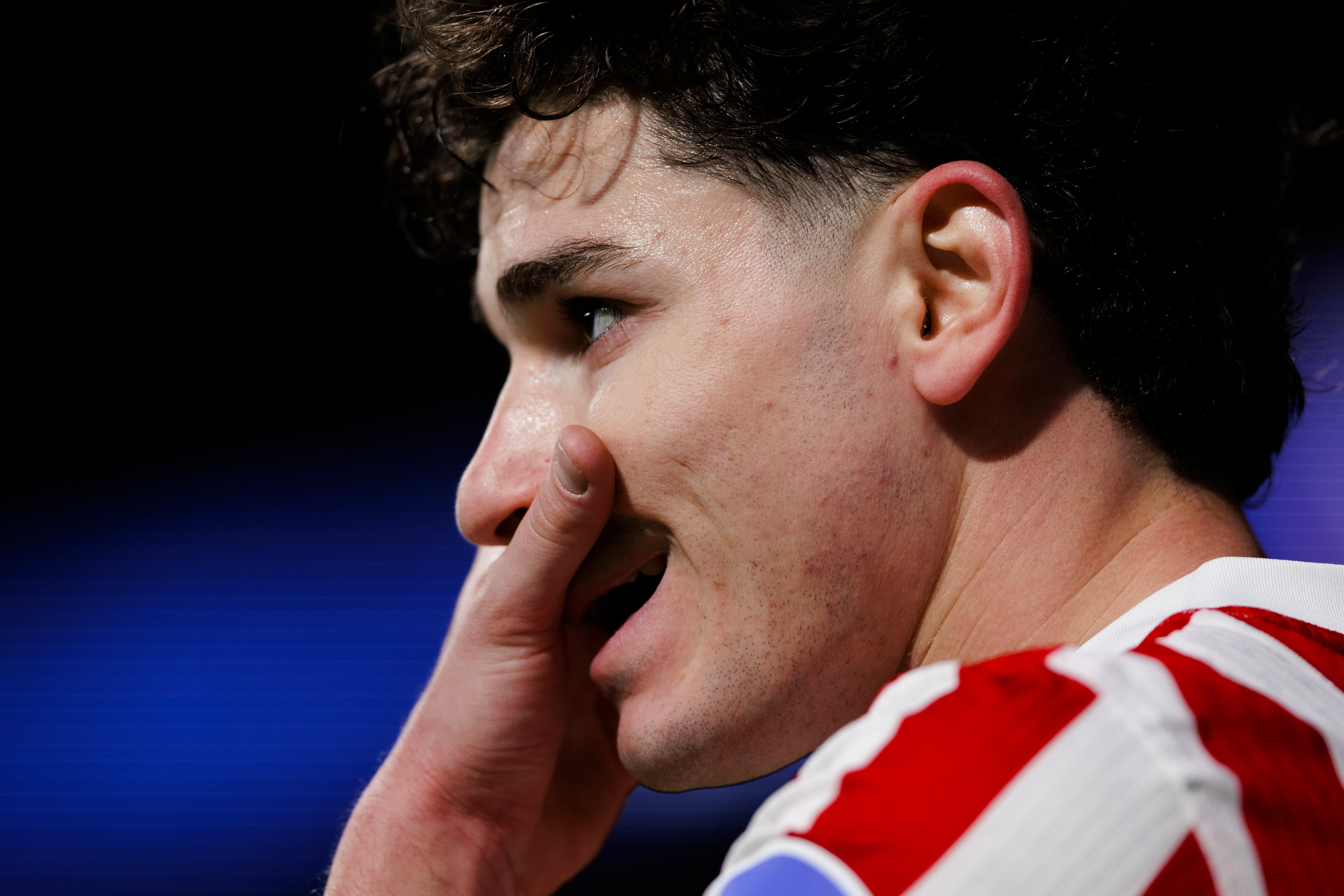 Julián Alvarez, durante un partido del Atlético de Madrid en Champions League