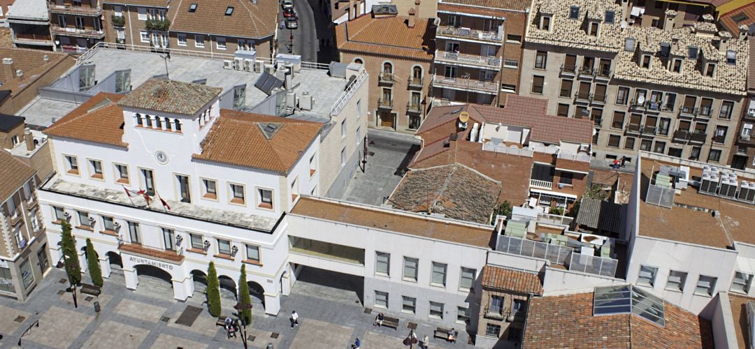 Vista aérea del centro histórico de Sanse