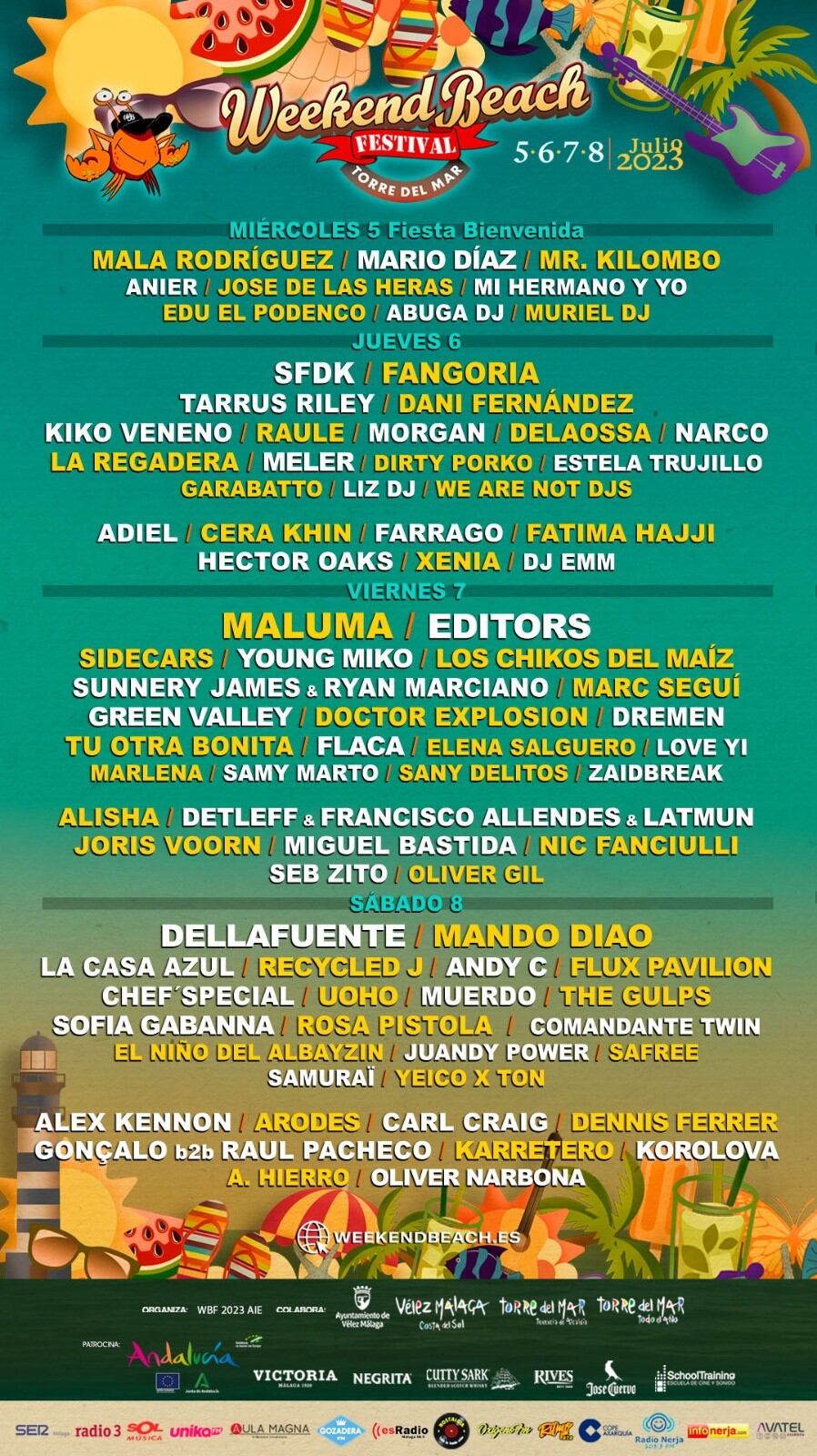 Cartel definitivo del evento musical