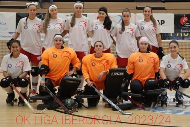 Bembibre Hockey club vista la cancha del Telecable Gijon