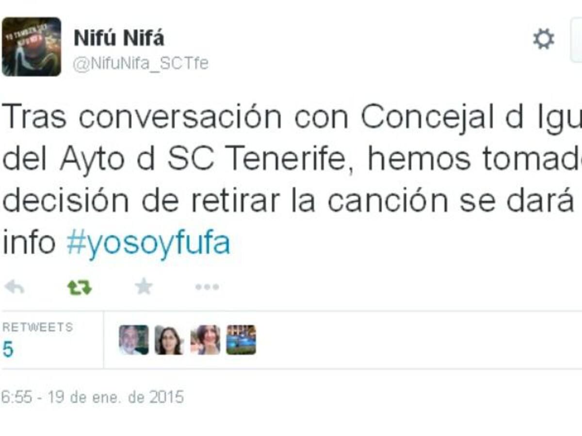 La NIFú-NIFá anuncia la retirada de la polémica canción