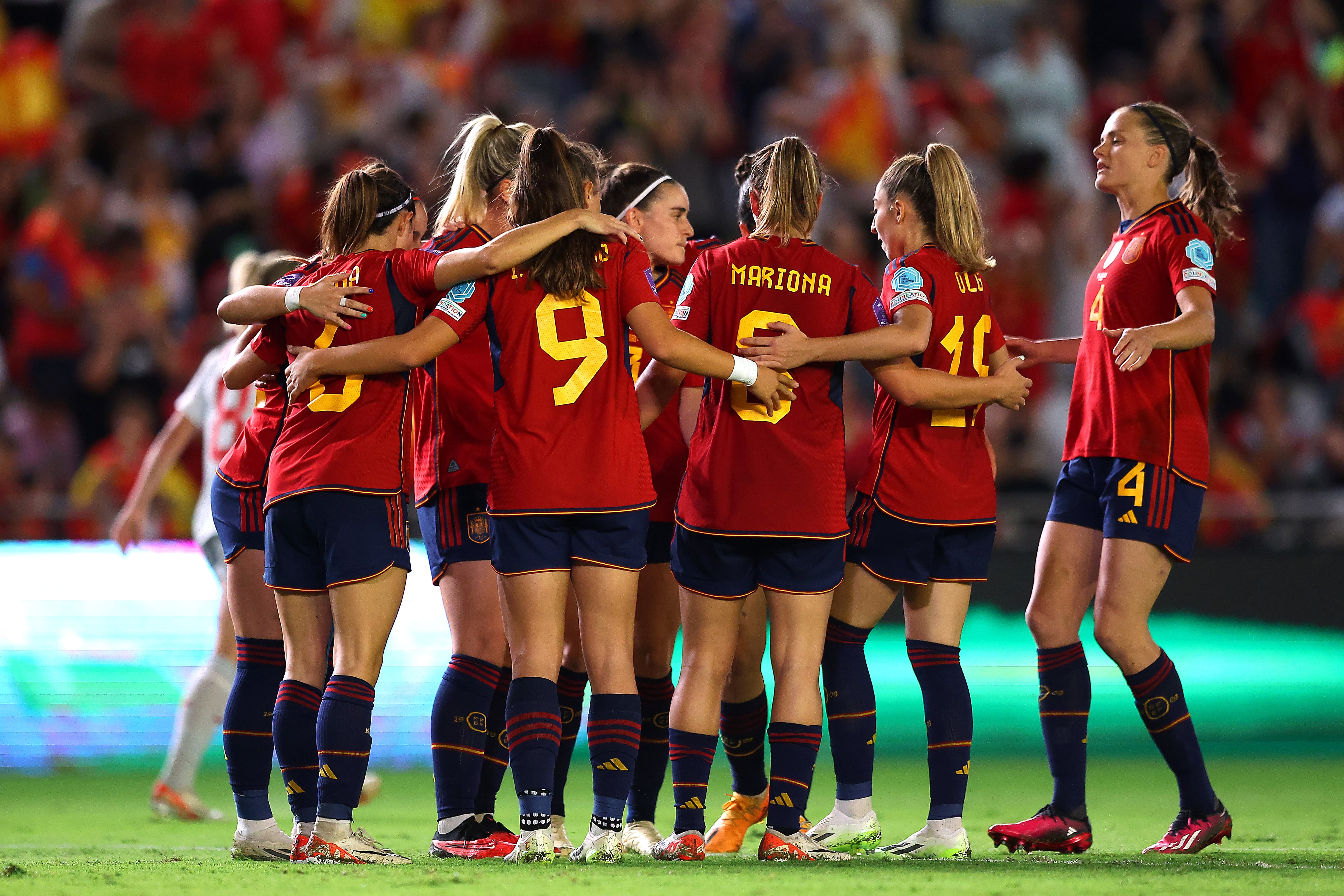 La Selección celebra un gol ante Suiza.