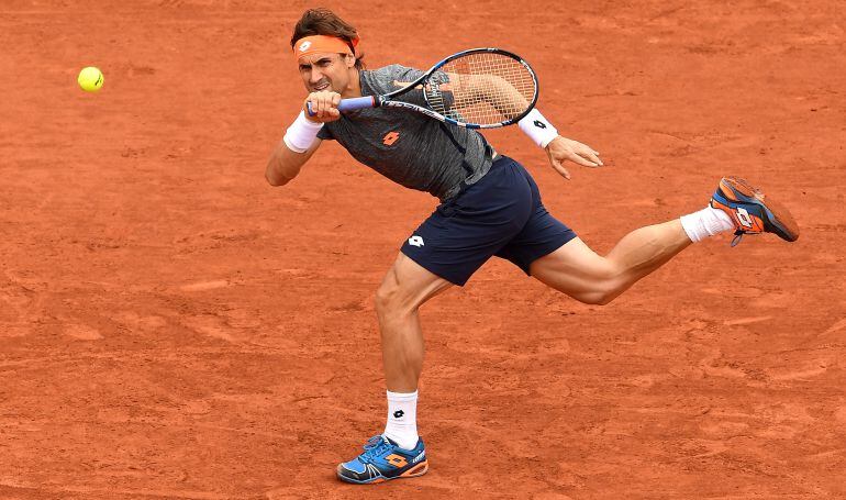 David Ferrer durante un partido esta temporada 