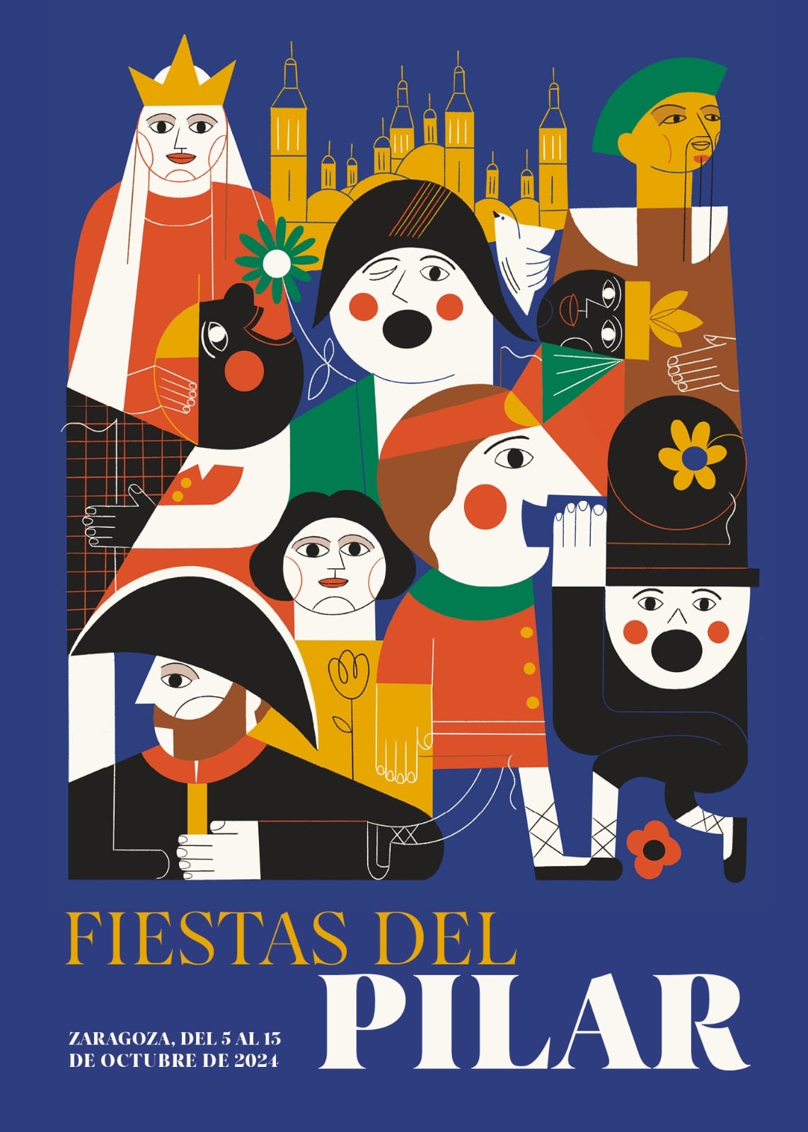 Cartel anunciador de las Fiestas del Pilar 2024