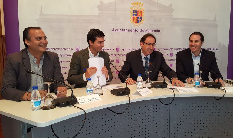 De izquierda a derecha: Luis Ángel Pérez, David Vázquez, Alfonso Polanco y Sergio Lozano