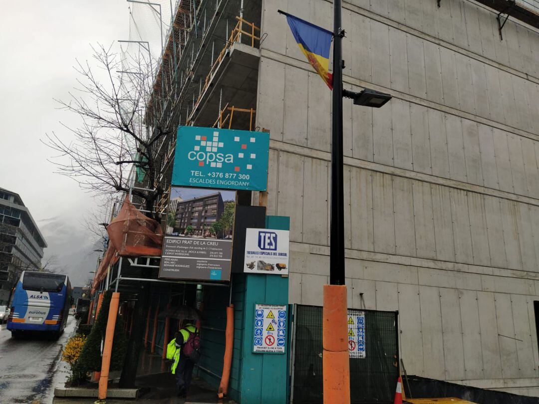 Un edifici en construcció a Andorra la Vella.