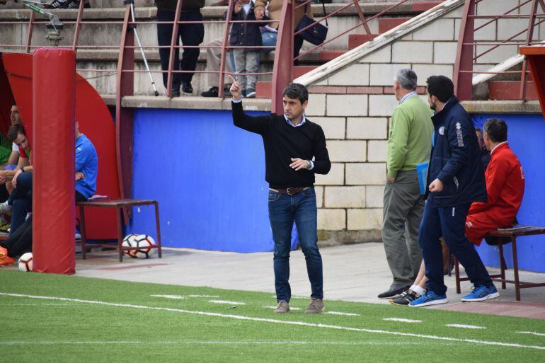 Pepe Masegosa durante el partido ante La Palma 