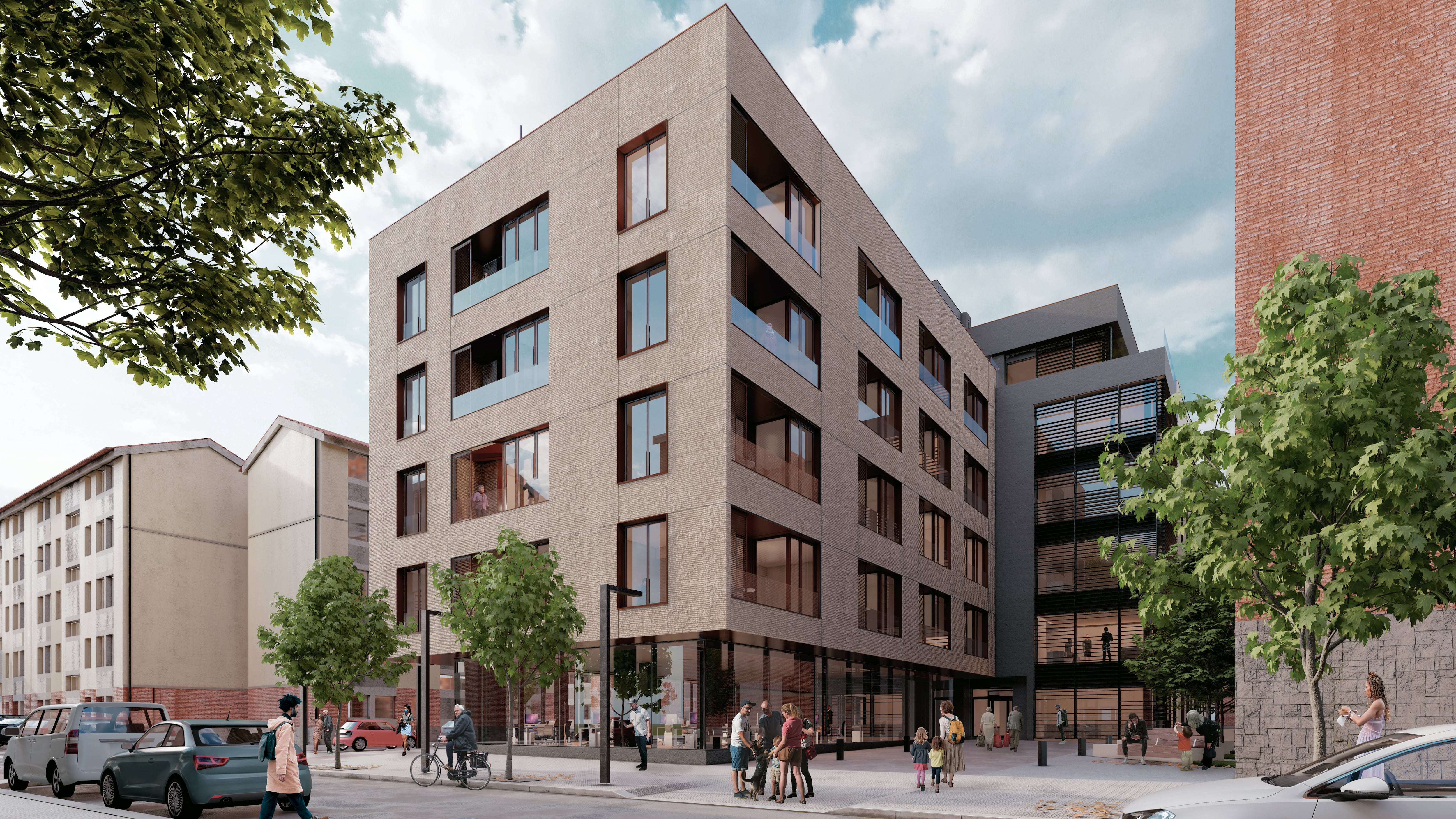 Recreación de la imagen exterior del futuro Centro Intergeneracional de Getxo