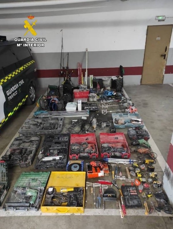 Los agentes han recuperado la práctica totalidad de los efectos sustraídos. Foto: Guardia Civil 