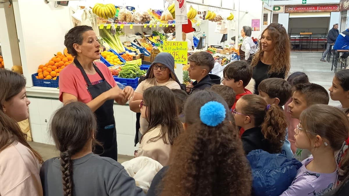 Novelda impulsa "Conoce tu Mercado" para acercar La Plaça al alumnado de Primaria