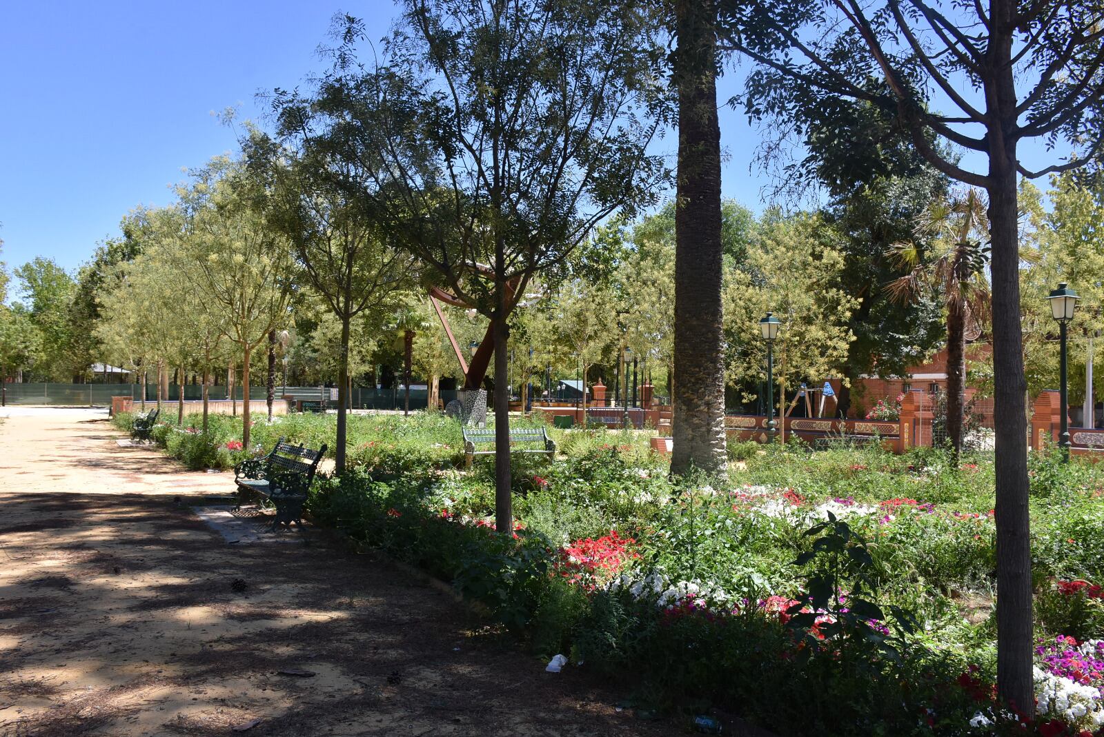 Los Jardines del Prado durante las obras que se están acometiendo