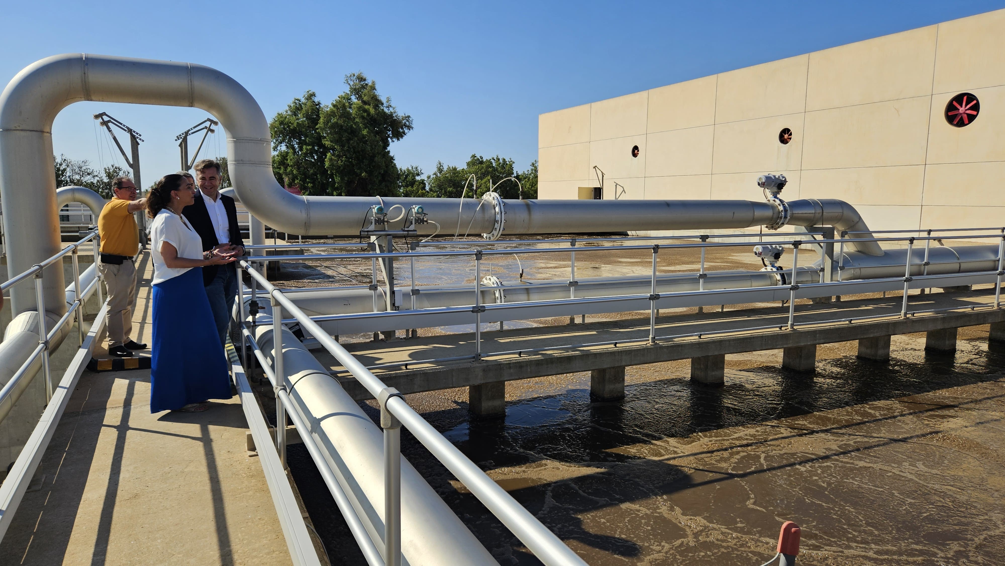 Visita de Sara Rubira a la EDAR de San Pedro del Pinatar