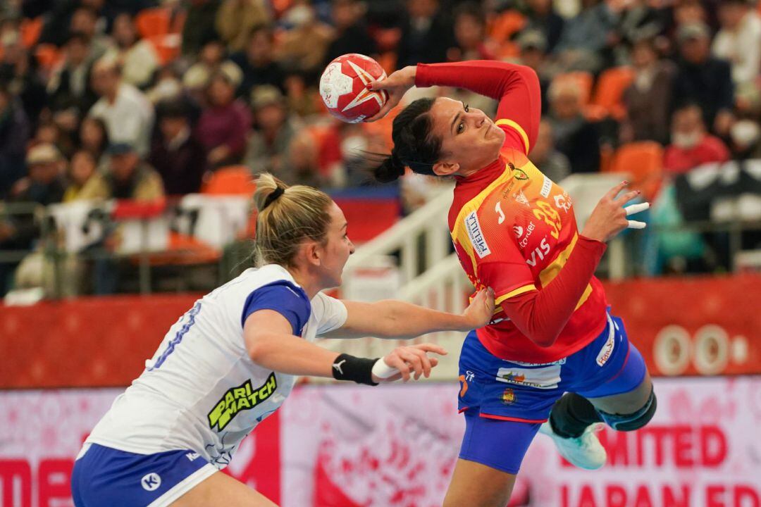Almudena Rodríguez, en el partido entre España y Rusia.