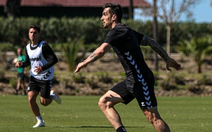 Un entreno de la Balona