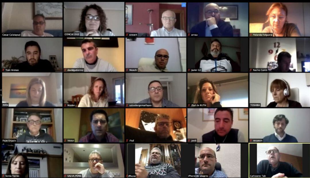 La reunión de la junta directiva de la FFCV se hizo de manera telemática
