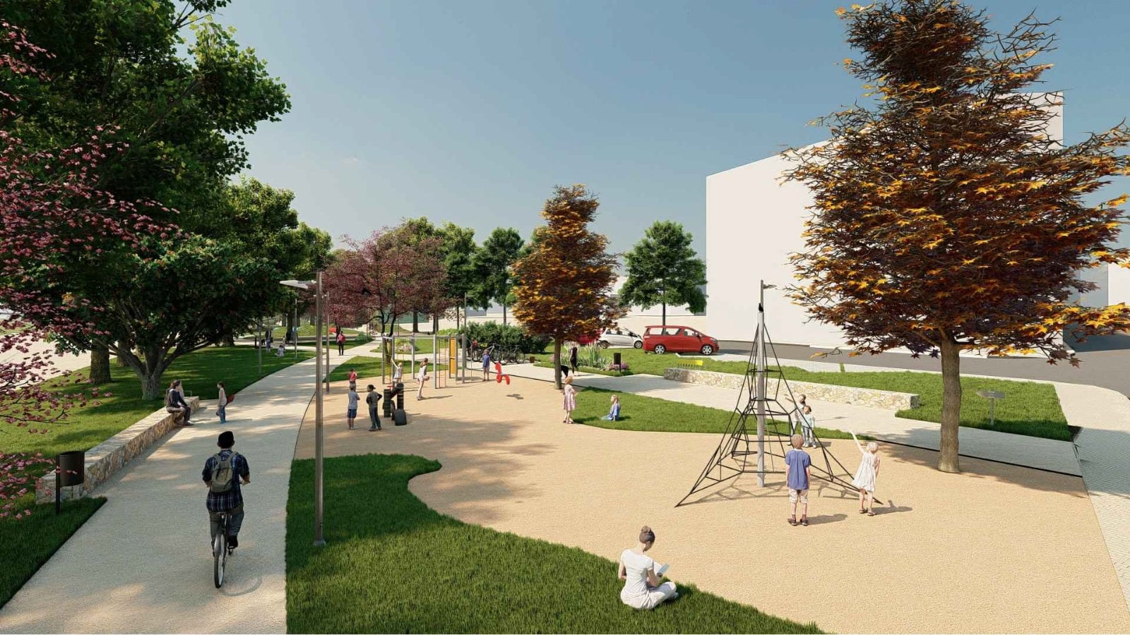 Recreación del nuevo parque entre Catabois, Santa Mariña y San Pablo facilitada por el Concello de Ferrol