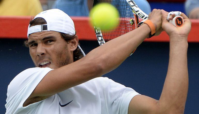 Nadal, entrenando en Canadá