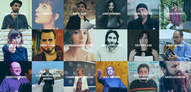 Poetas participantes en la segunda edición de #Consuegraespoesía