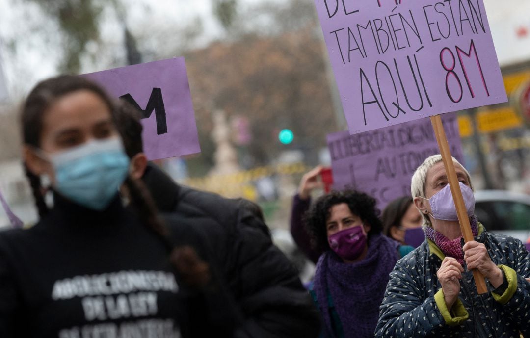 Manifestación en contra de la violencia de Género en las calles de València. 