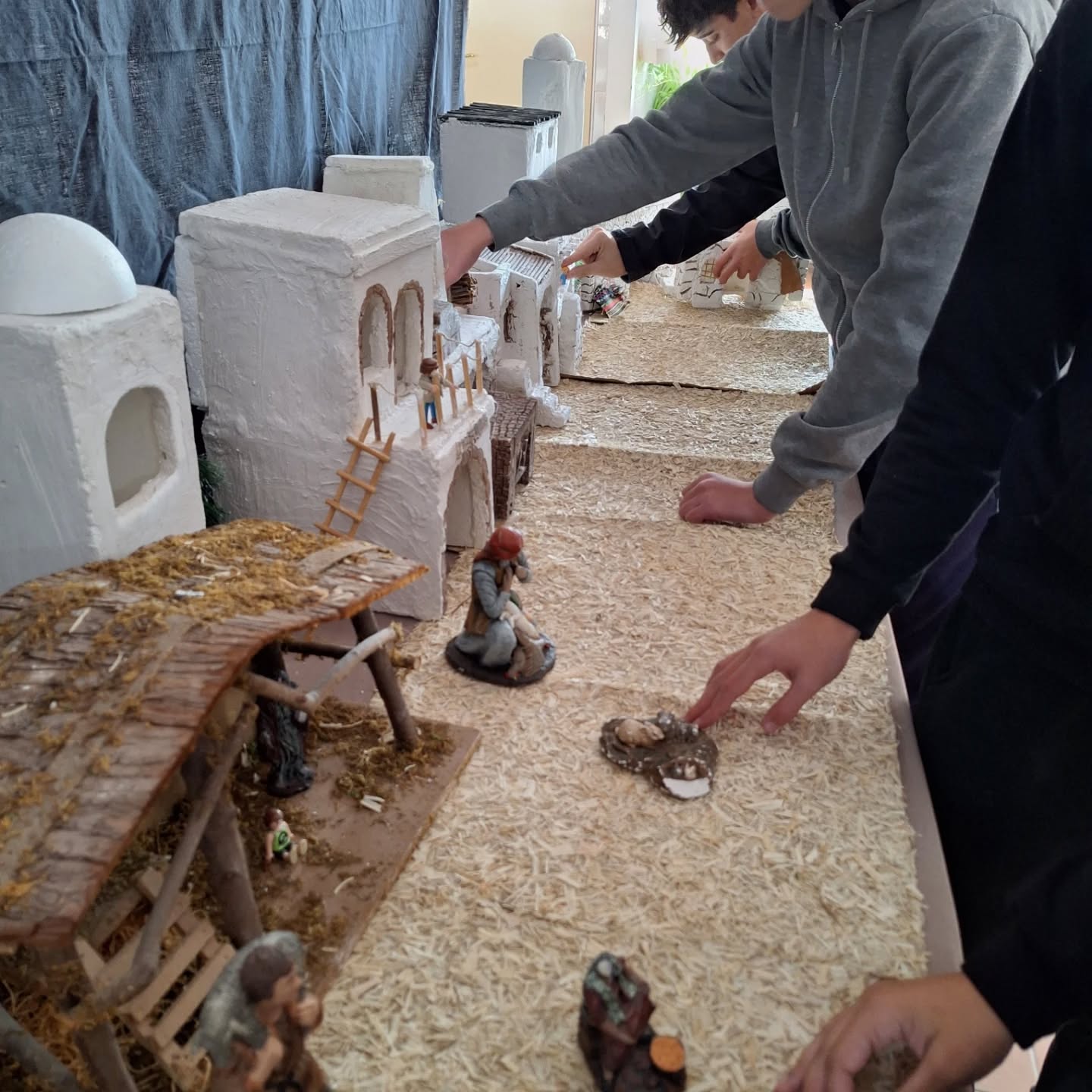 Montaje Belén del colegio La Encarnación