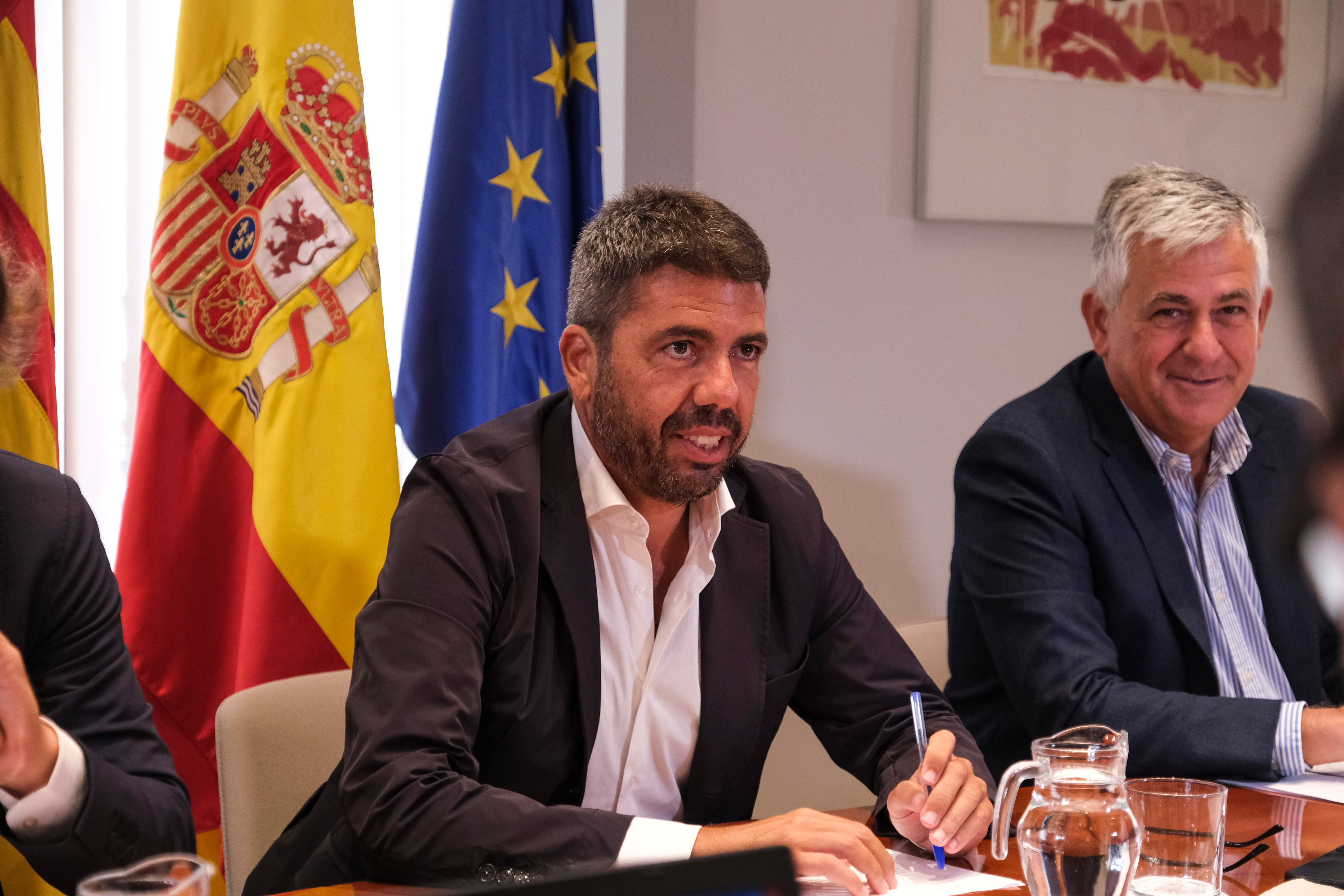 El president de la Generalitat, Carlos Mazón (centro), ha presidido este martes la reunión del Comité de Dirección de Presidencia de la Generalitat.