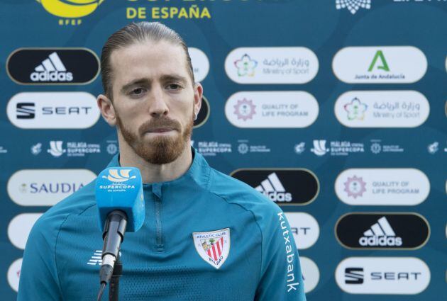 Iker Muniain, durante la rueda de prensa previa al partido contra el Real Madrid