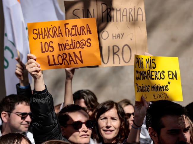 Huelga del Sindicato de Médicos de la Comunitat Valenciana en una imagen de archivo