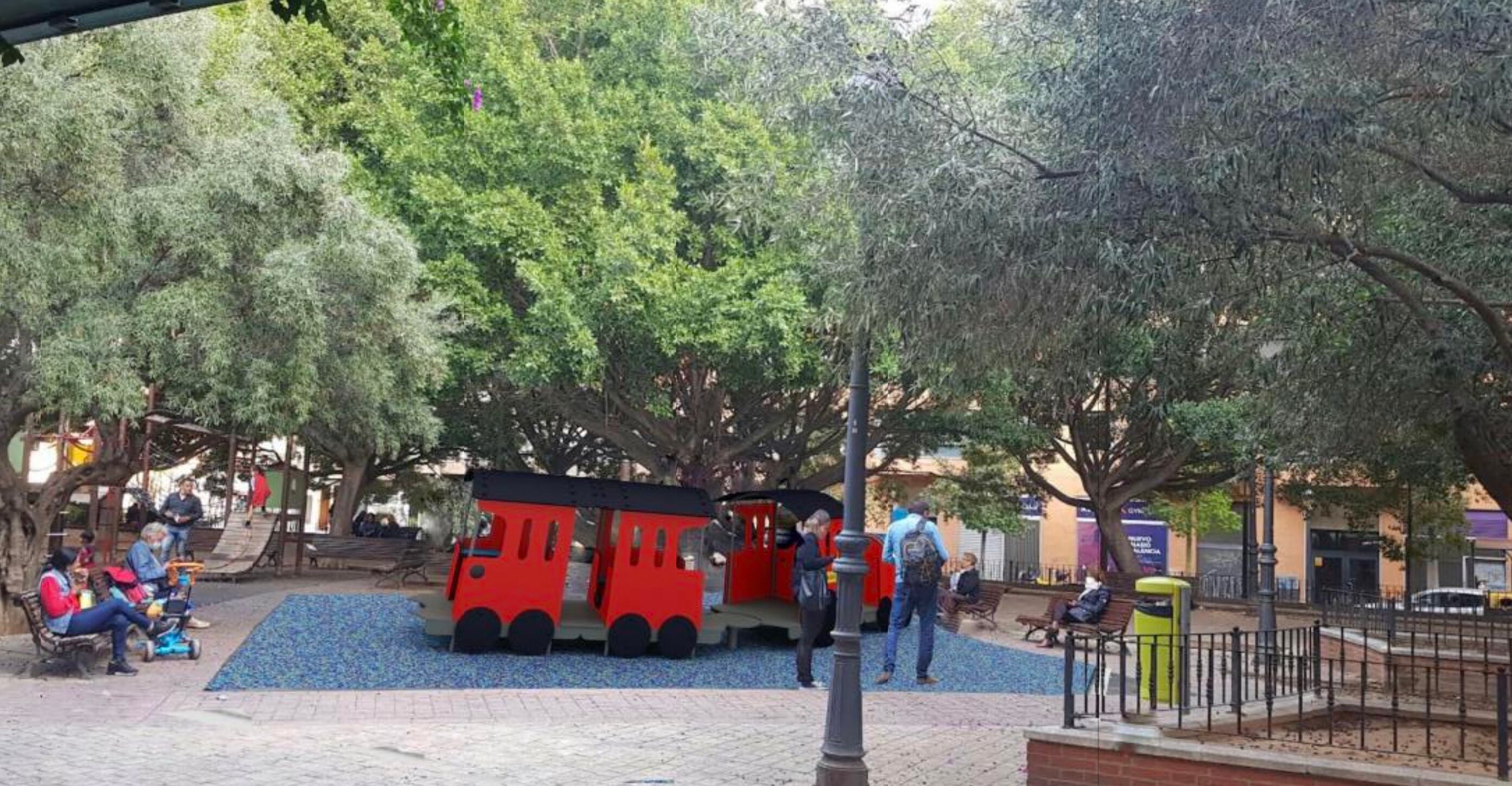 Así será la nueva zona de juegos infantiles del Jardín de l’Estacioneta de Jesús