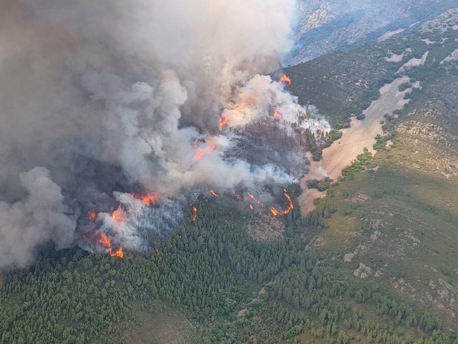 Incendio declarado en Las Hurdes