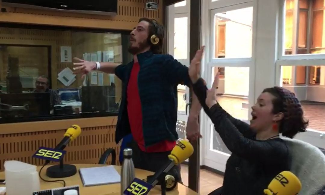 Joserro y Chari en uno de los momentos más divertidos del programa