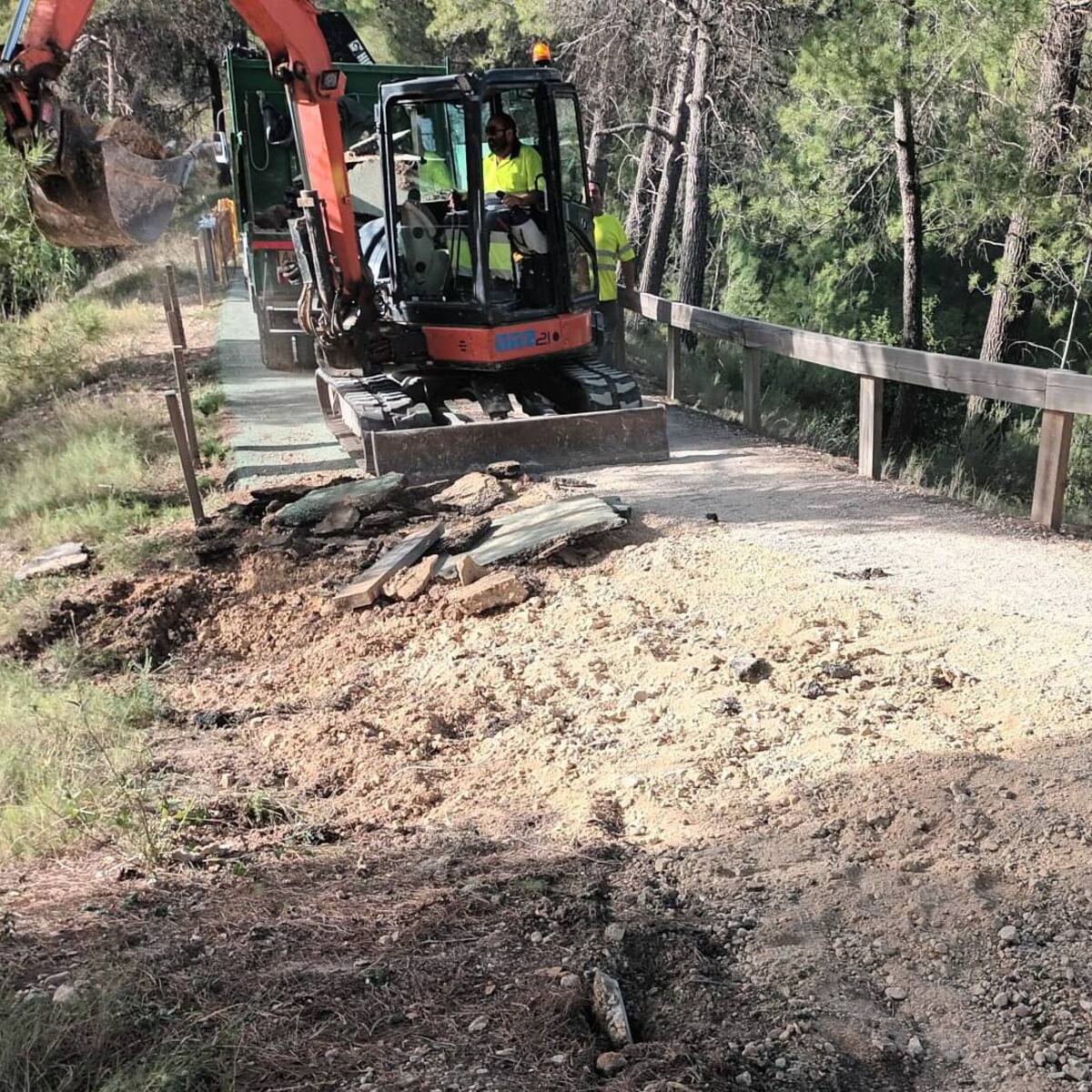 Alcoy ejecuta trabajos de reparación en la Vía Verde