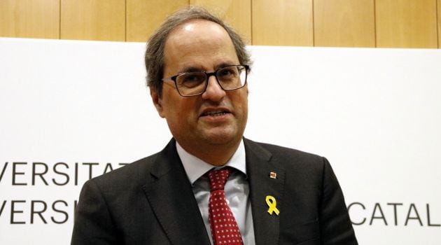 Quim Torra en la toma de posesión del nuevo rector de la universidad de Vic