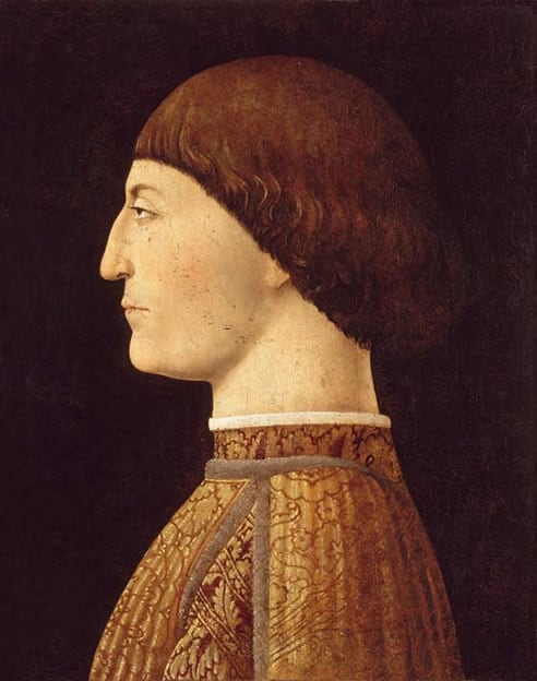 Sigismondo Pandolfo Malatesta. Piero della Francesca. Óleo sobre tabla, 44 x 34 cm. París, Musée du Louvre