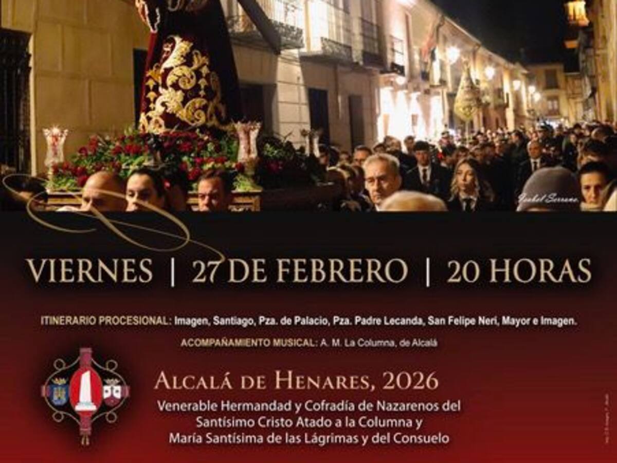 La Hermandad de La Columna celebra el Vía Crucis de Cuaresma con Jesús Nazareno