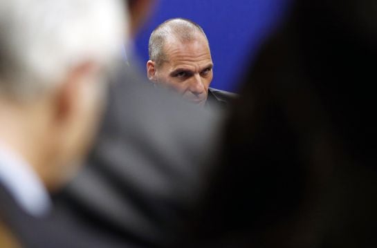 Greek Finance Minister Yanis Varoufakis addresses a news conference after an euro zone finance ministers meeting in Brussels February 16, 2015. Varoufakis said on Monday he had been prepared to agree to a deal with creditors that would have given Athens f