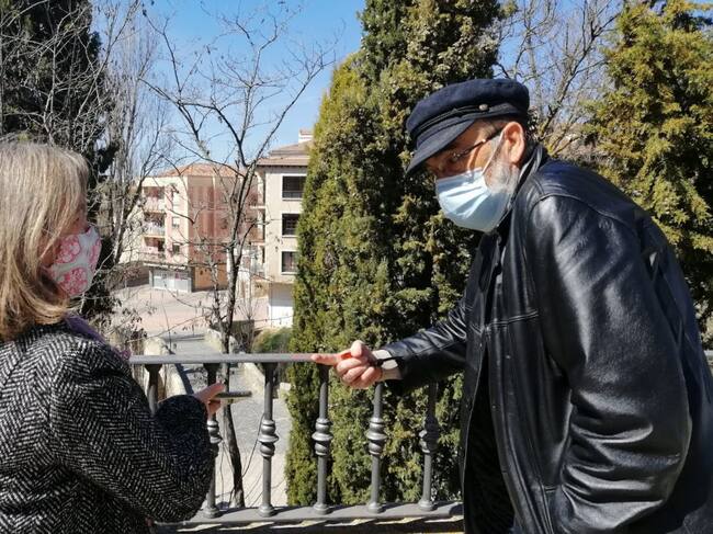 Guillermo Galván en el mirador de San Juan, uno de los escenarioss de su anterior novela "La Virgen de los Huesos"