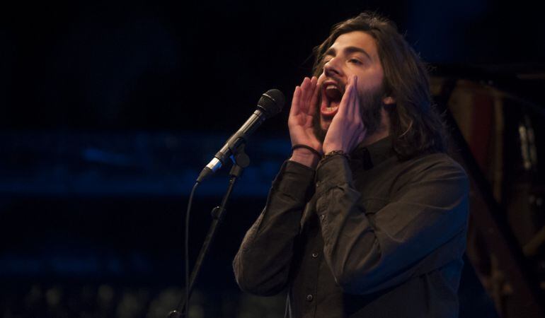 Salvador Sobral durante su actuación en la 53rd edición de Heineken Jazzaldia Festival