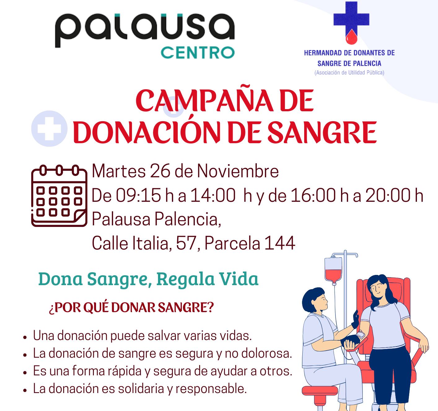 La Hermandad de Donantes de Sangre realizará el próximo martes 26 de noviembre una campaña extraordinaria de donación