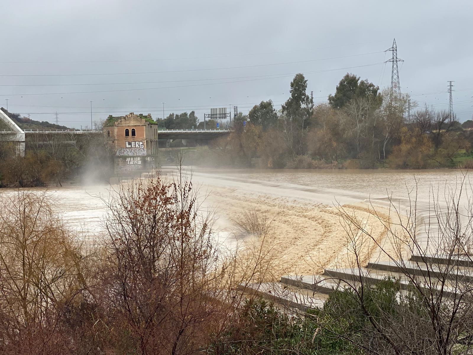 Río Guadalquivir a su paso por Córdoba el pasado 25 de enero de  2026