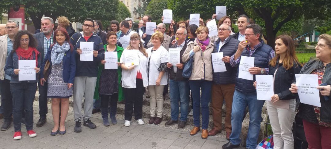 Protesta de este miércoles en el Altozano