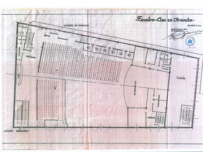 Planos del Teatro Cine Aranda