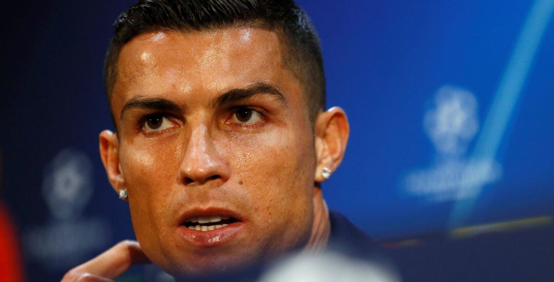 Cristiano Ronaldo, durante su comparecencia de prensa de este lunes