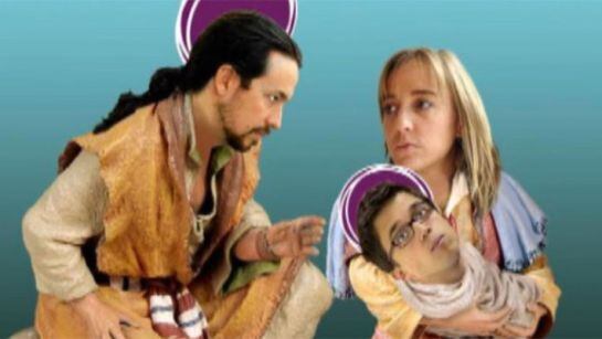 Pablo Iglesias, Tania Sánchez e Íñigo Errejón se estrenan también en el belén