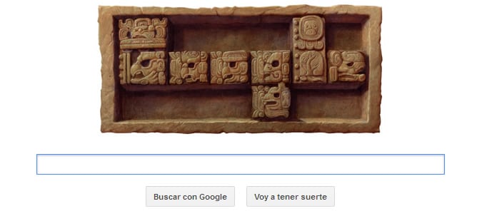 Google dedica su doodle al fin del décimo tercer Baktún de los mayas