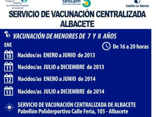 Vacuanción a niños de 7 y 8 años