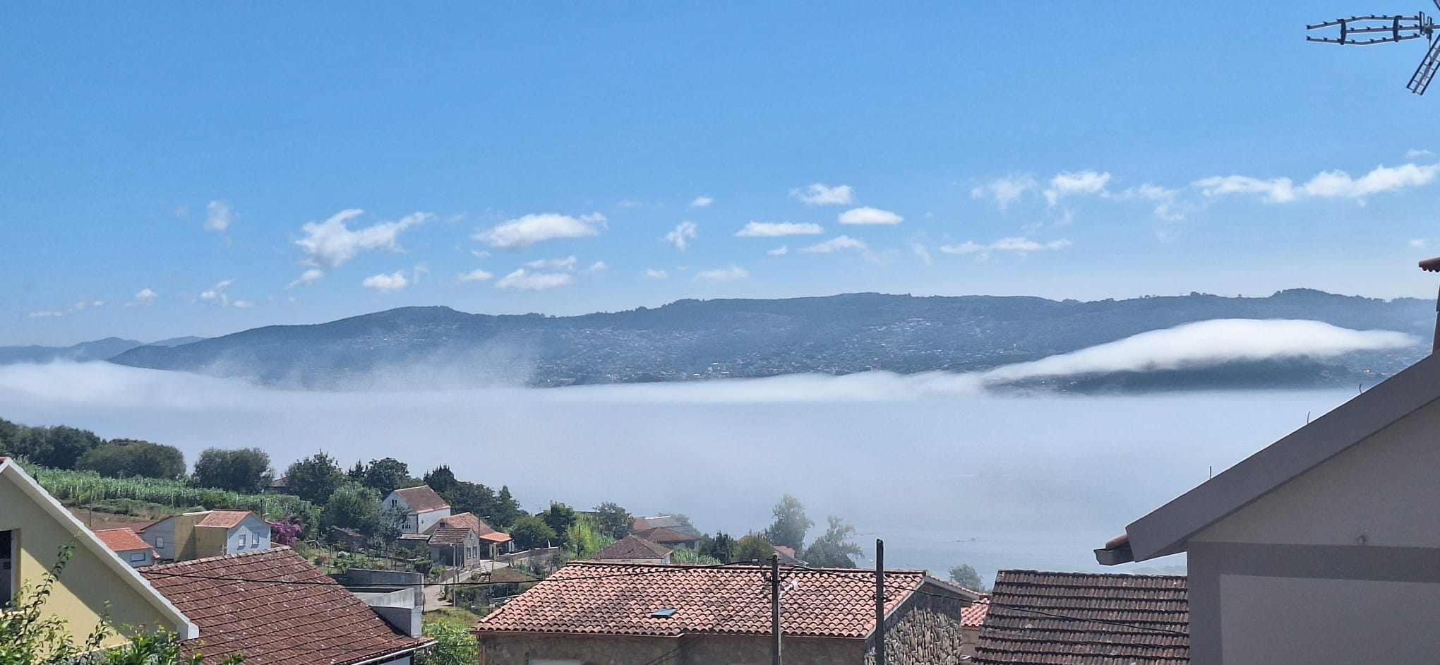 Niebla sobre la ría de Vigo