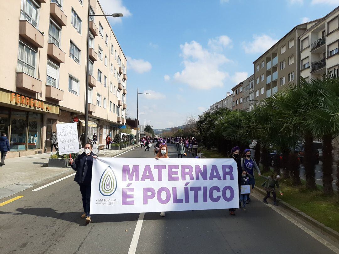 Parte de la manifestación del 8M en Santiago