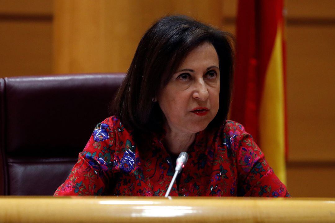 La ministra de Defensa, Margarita Robles, en una comisión del Senado 