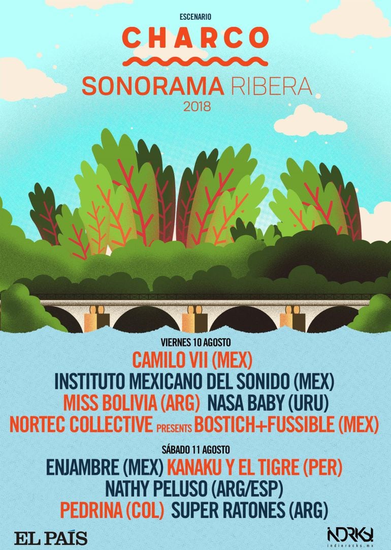 Cartel del escenario Charco en Sonorama Ribera 2018