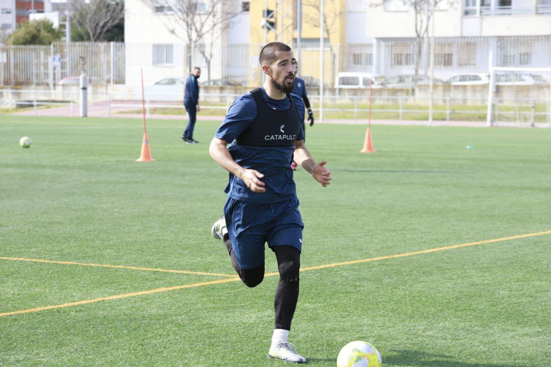 Lucas Correa durante un entrenamiento en La Granja